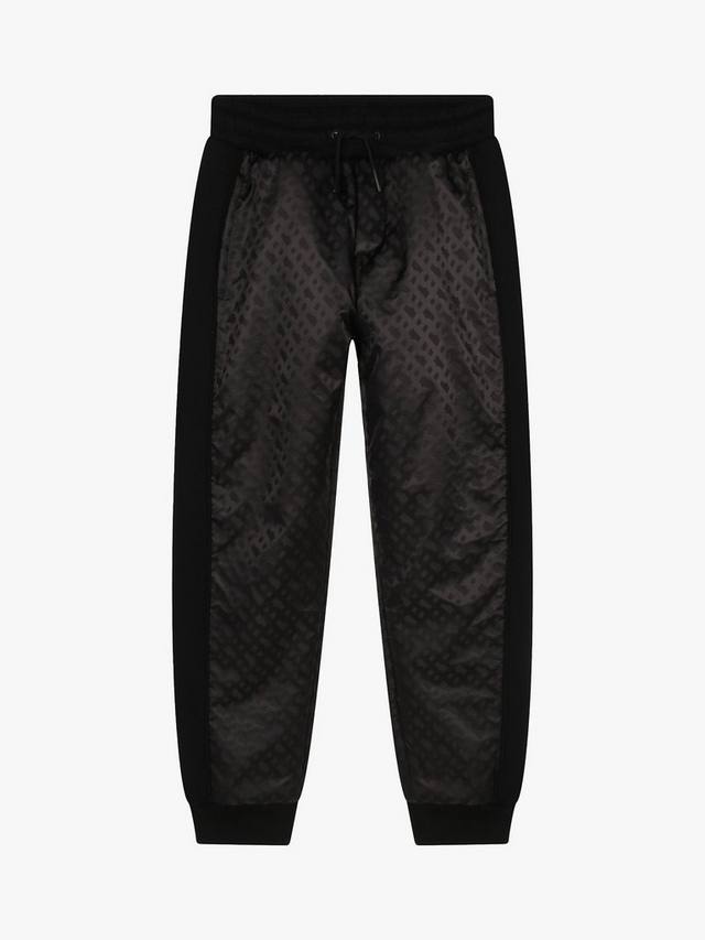 

Детские джоггеры с монограммой из жаккарда и флиса BOSS, Black