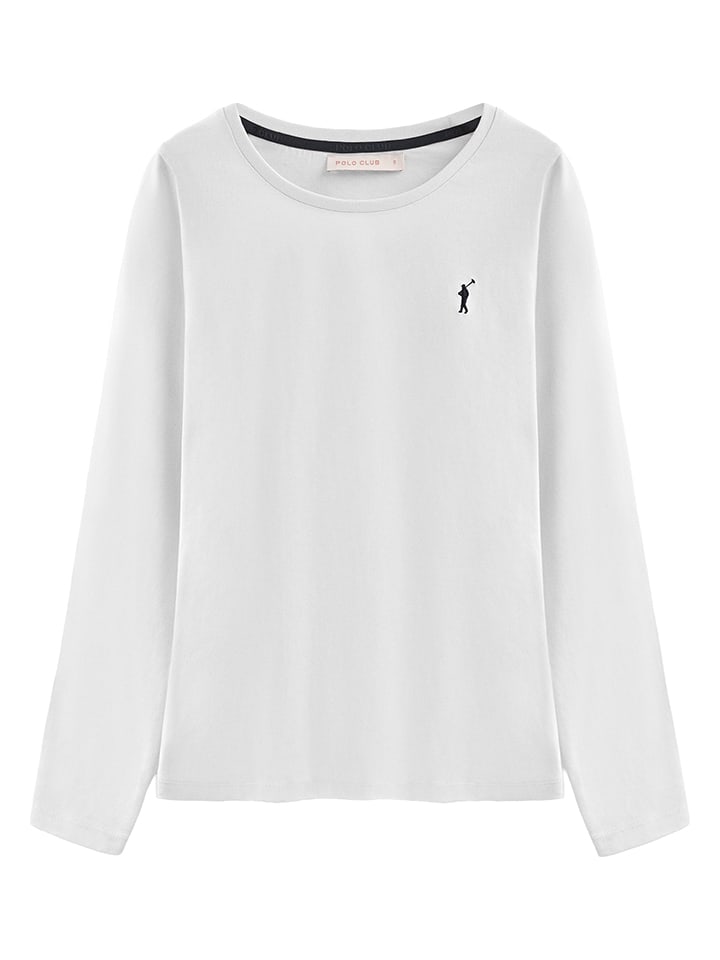 

Polo Club Белая футболка с длинными рукавами