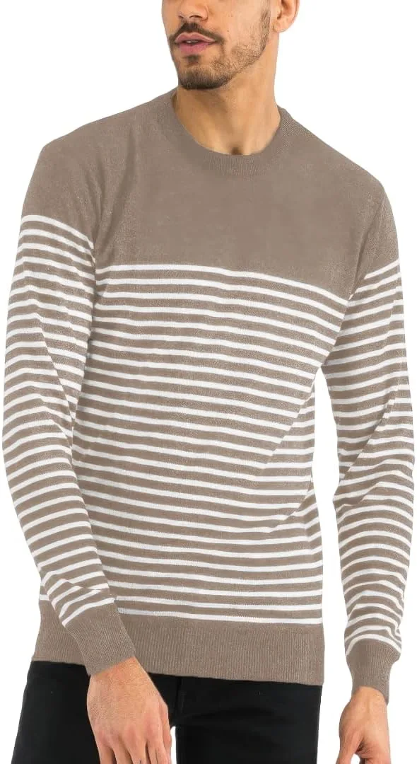 

Свитер с круглым вырезом в полоску