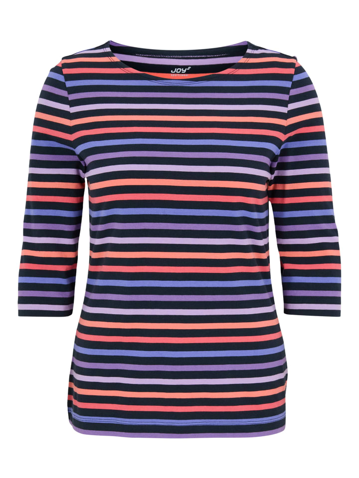 

Рубашка VALENTINA с рукавами 3/4 в черничную полоску Joy Sportswear