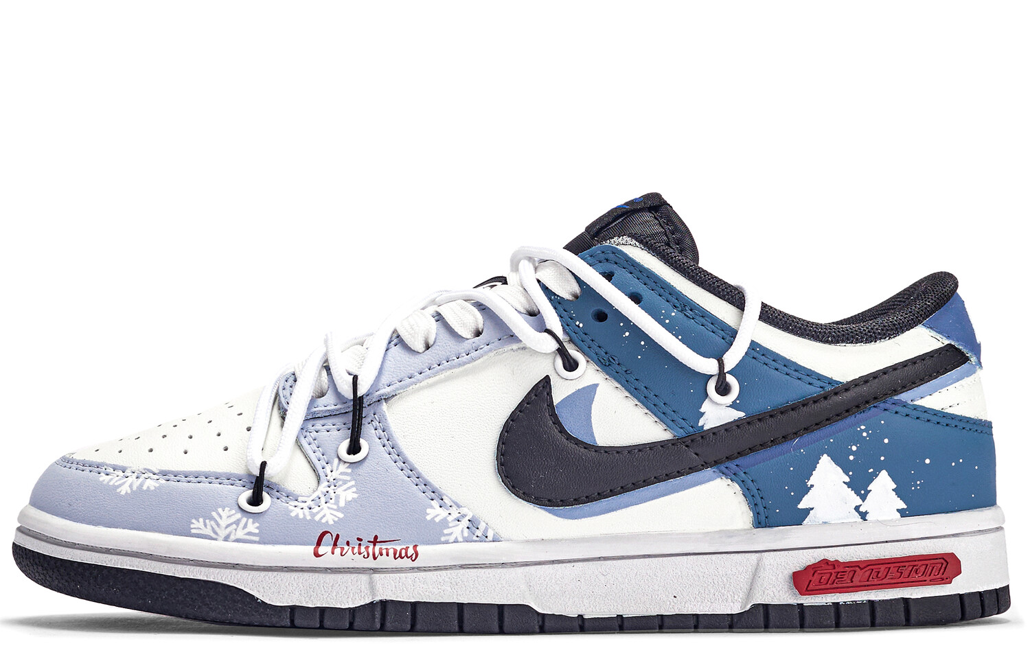 

Кроссовки Nike Dunk Skateboard Shoes Women's Low-Top Blue White