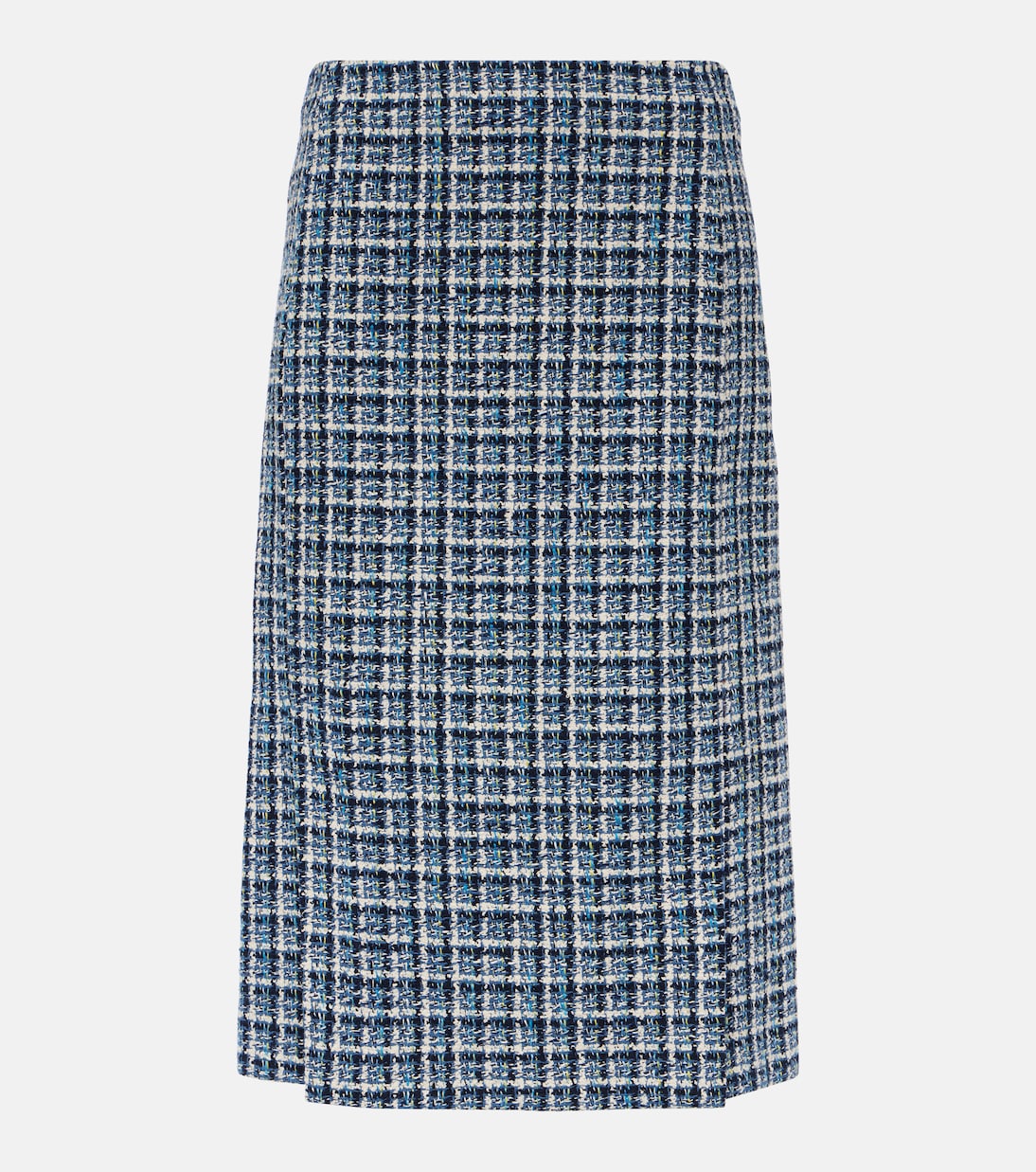 

Юбка миди из хлопкового твида с высокой талией Etro, Multicolour On Blue Base