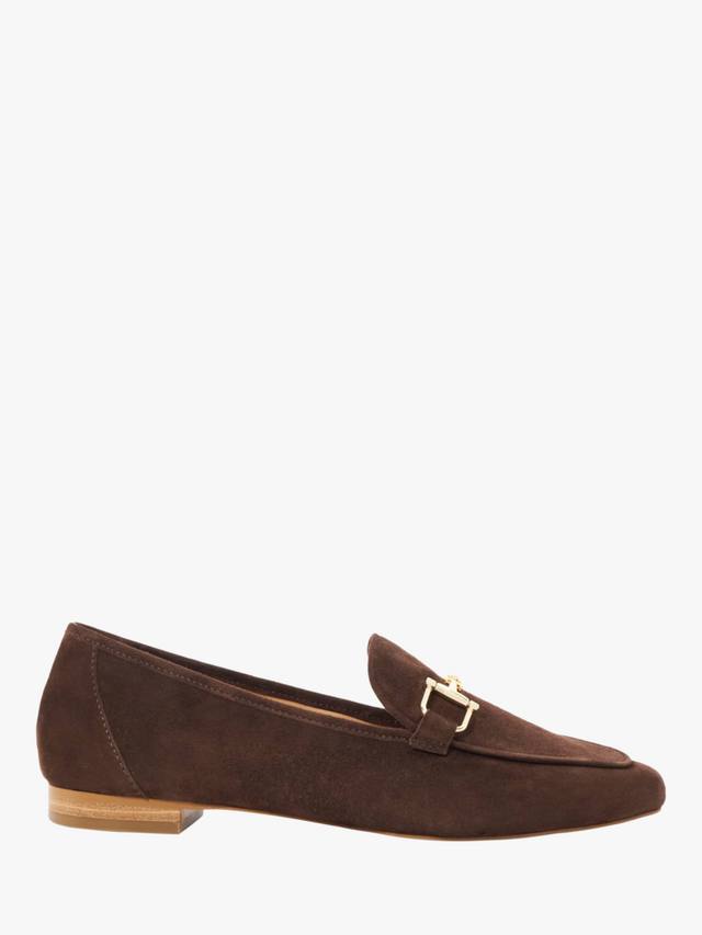 Лоферы Dune с квадратным носком из зернистой замши Dune London, Brown