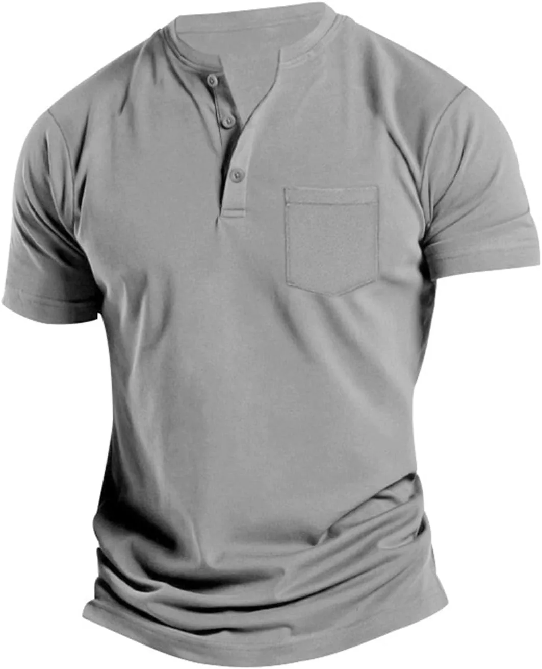 

Футболка-поло для мужчин Henley с карманом