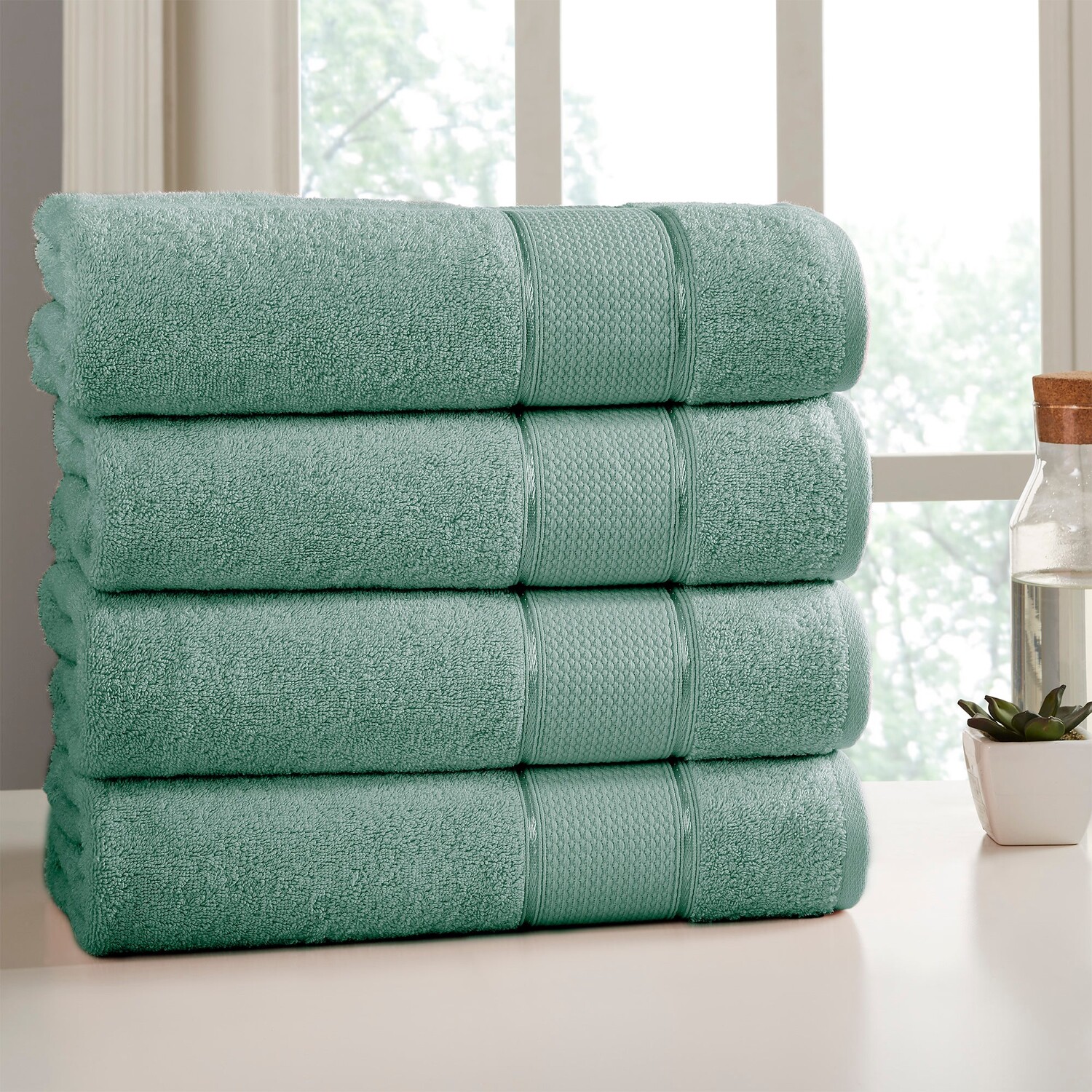 

Комплект из 4 простыней для ванной SpunLoft Modern Threads, цвет Eucalyptus