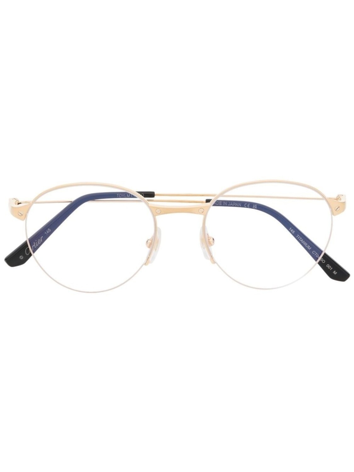 

Cartier Eyewear очки в круглой оправе, золотистый