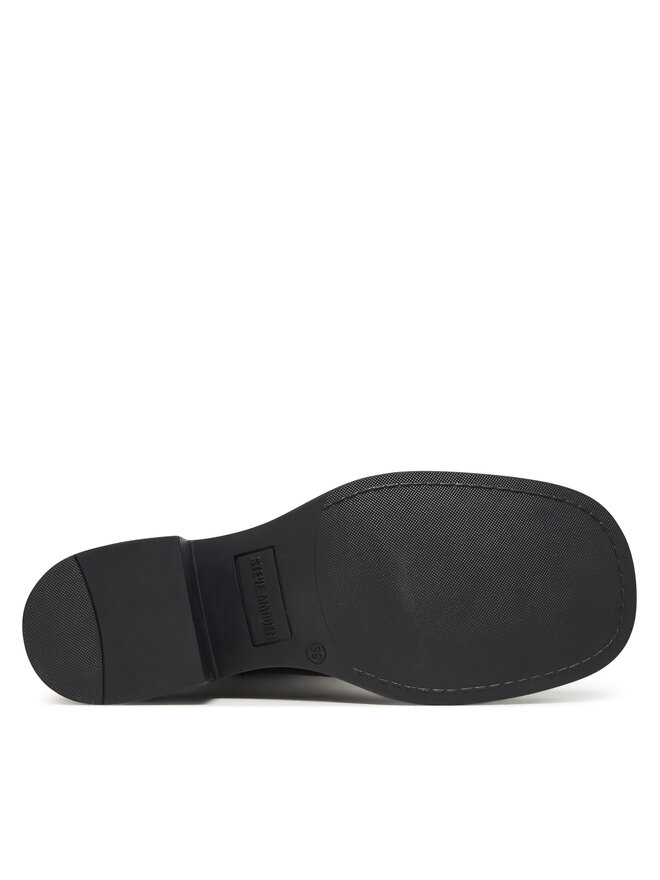 Женские сапоги Steve Madden Banner кожаные на каблуке, черный — фото 4