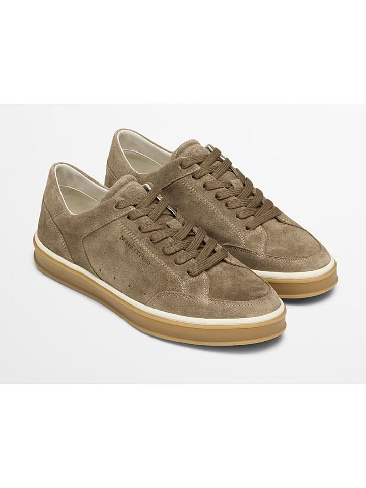 Marc O'Polo Shoes Кожаные кроссовки "Энрике" светло-коричневого цвета — фото 2