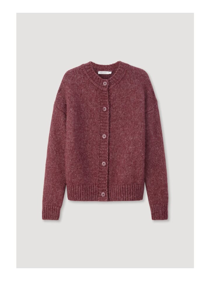 

Кардиган Hessnatur Strickjacke Relaxed aus reiner Bio Baumwolle, цвет dunkelrot