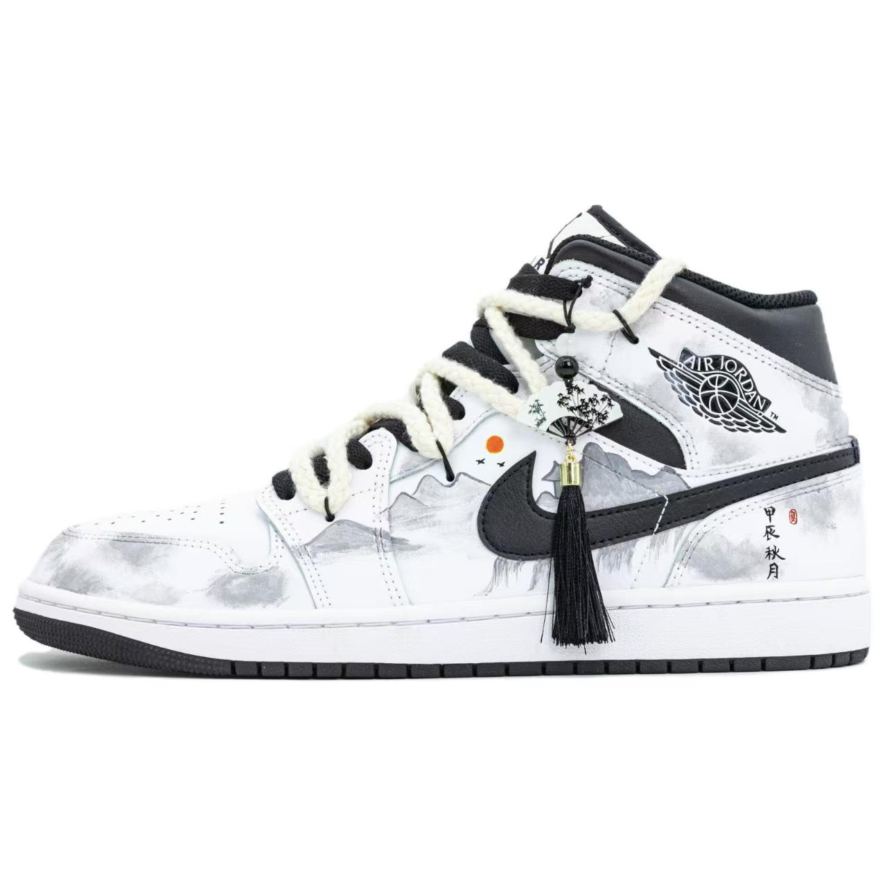 

Jordan Баскетбольные кроссовки Air 1 Abrasion Resistant Balance Mid Top Vintage, мужские, цвета слоновой кости