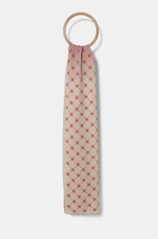 

Шерстяной шарф T Monogram Oblong Tory Burch, розовый