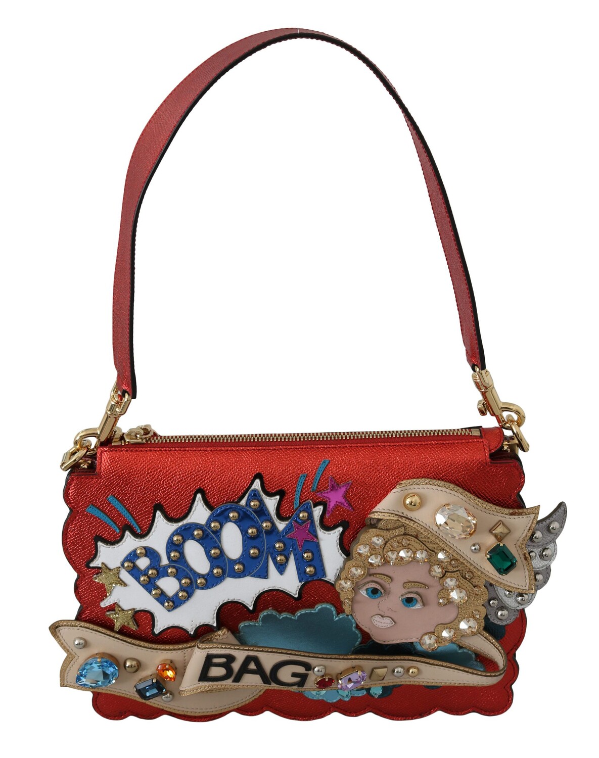 

Элегантный красный кожаный клатч-кошелек через плечо Dolce & Gabbana