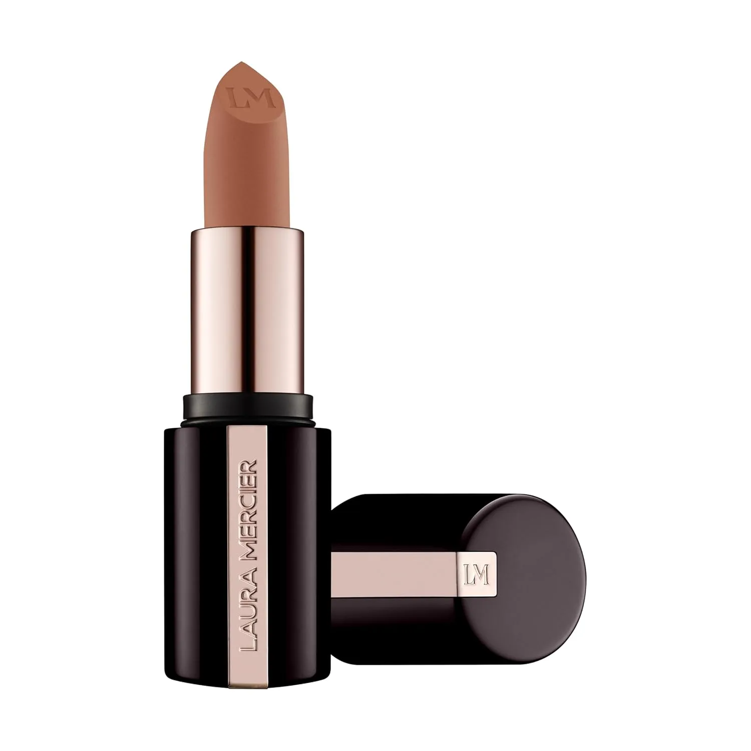Laura Mercier Caviar Smoothing Matte помада, 16 часов увлажнения, стойкое покрытие, насыщенный цвет, устойчива к смазыванию и переносу, с гиалуроновой кислотой и витамином E, 143 Nude Sateen - Warm Toned, Medium Peach