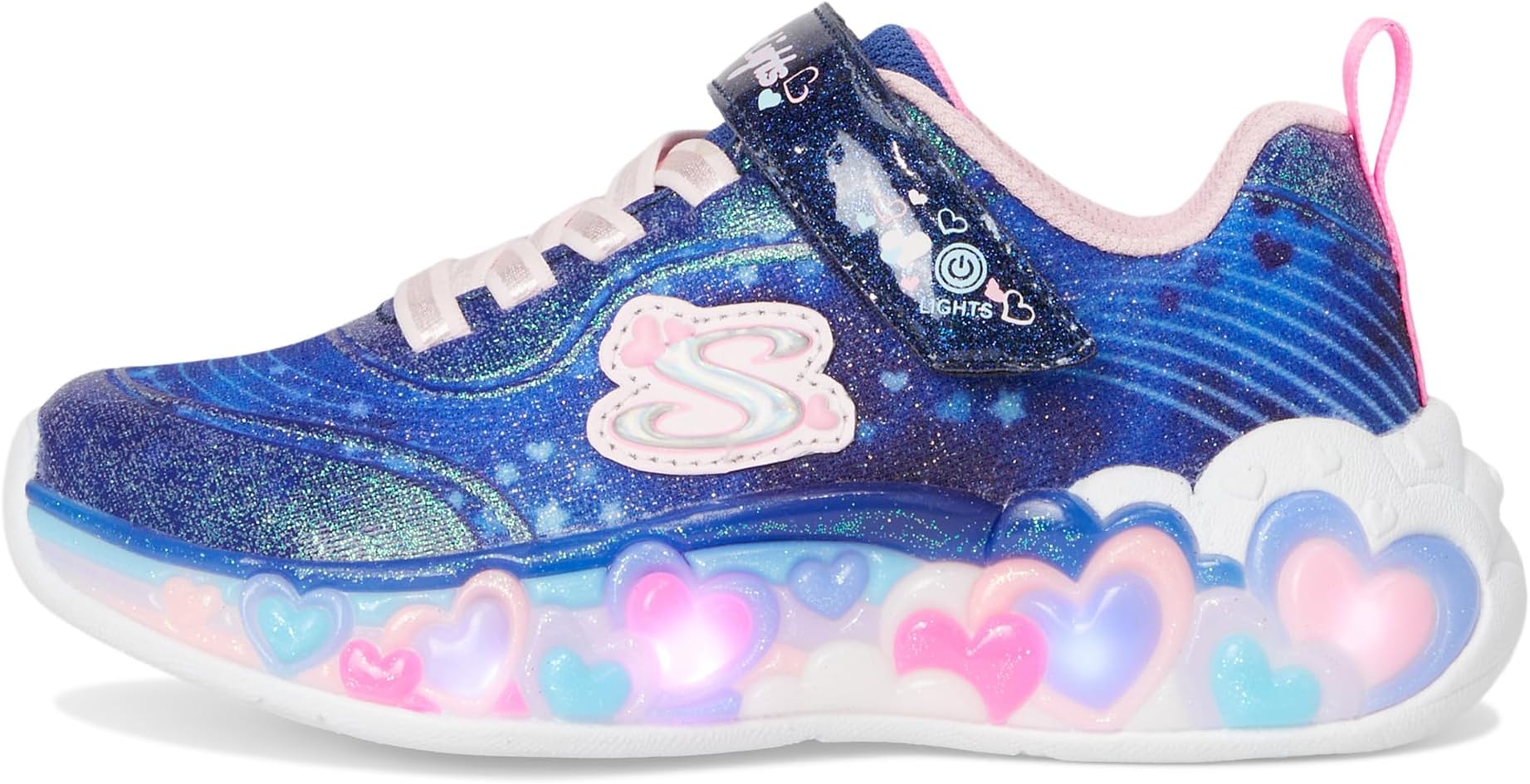 Кроссовки SKECHERS KIDS Eternal Heart Lights 302696L, Navy/Multi — фото 4