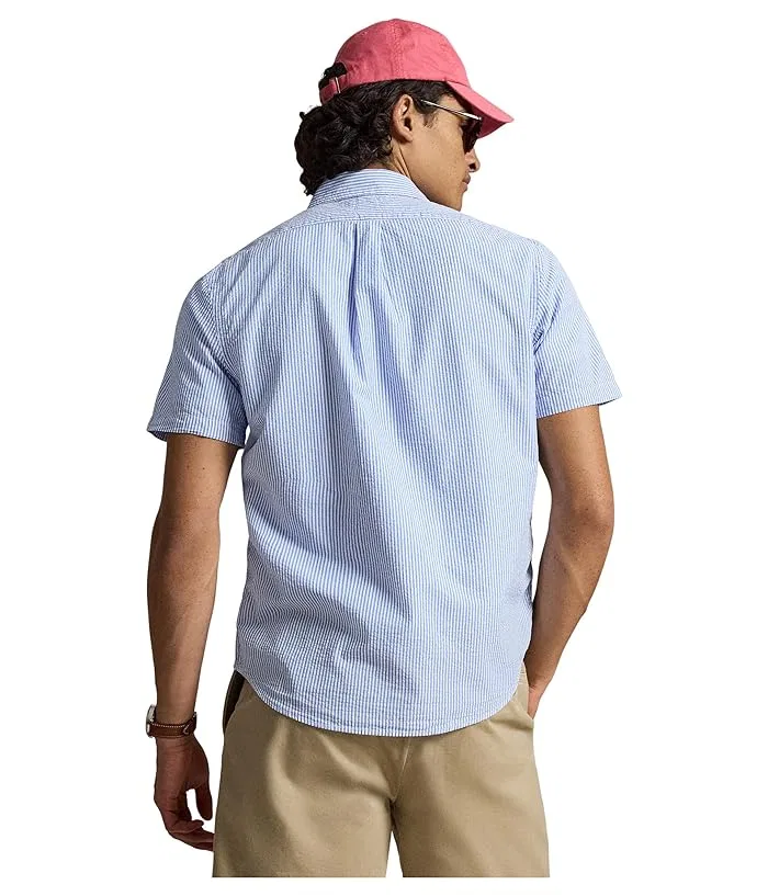 Рубашка из сирсакера Prepster Classic Fit Polo Ralph Lauren, Blue/White — фото 3
