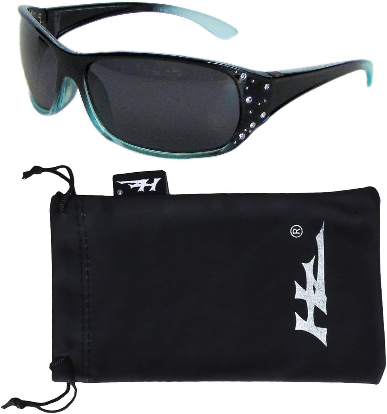 

Поляризованные солнцезащитные очки для женщин - Премиальные модные солнцезащитные очки - Дизайнерские солнцезащитные очки Elettra серии HZ для женщин Hornz, Black & Blue