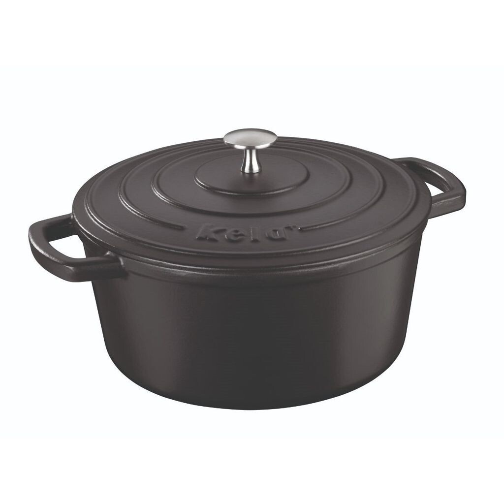 

KELA Жаровня Calido чугунная, черная, круглая 12,0см 26,0см 4,6л КЛ-12472, черный