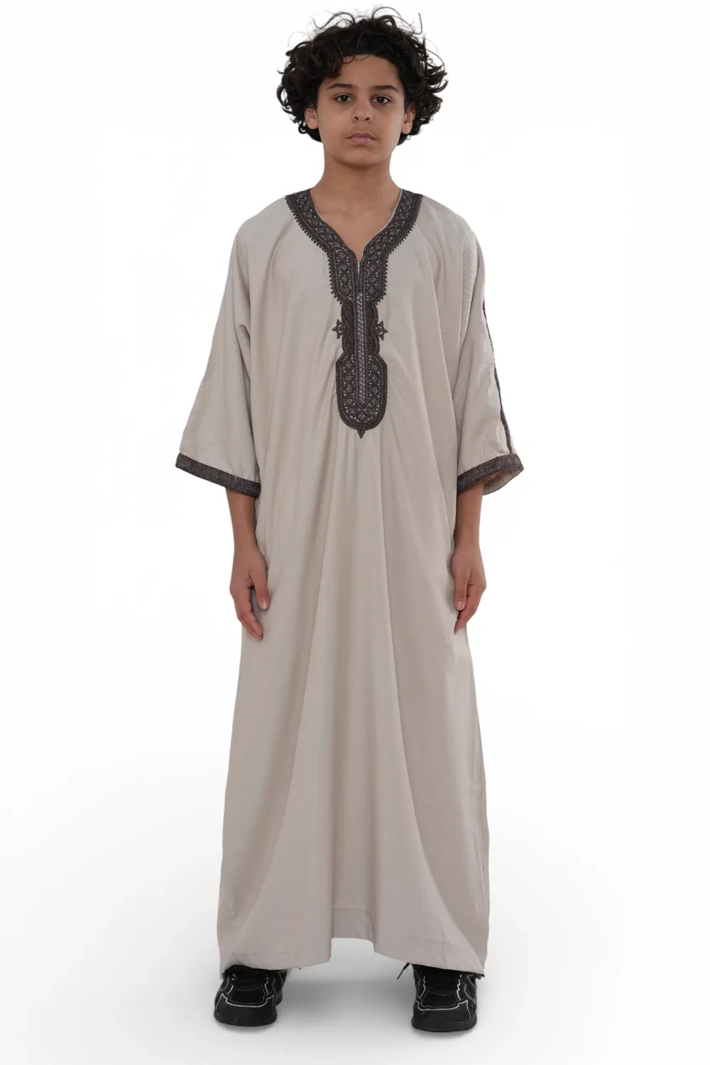Arabic Thobes Детский халат для мальчиков лососевого цвета, бордовый, марокканский, тобе, Джеллаба Гандура Ид Джубба - K-HM66