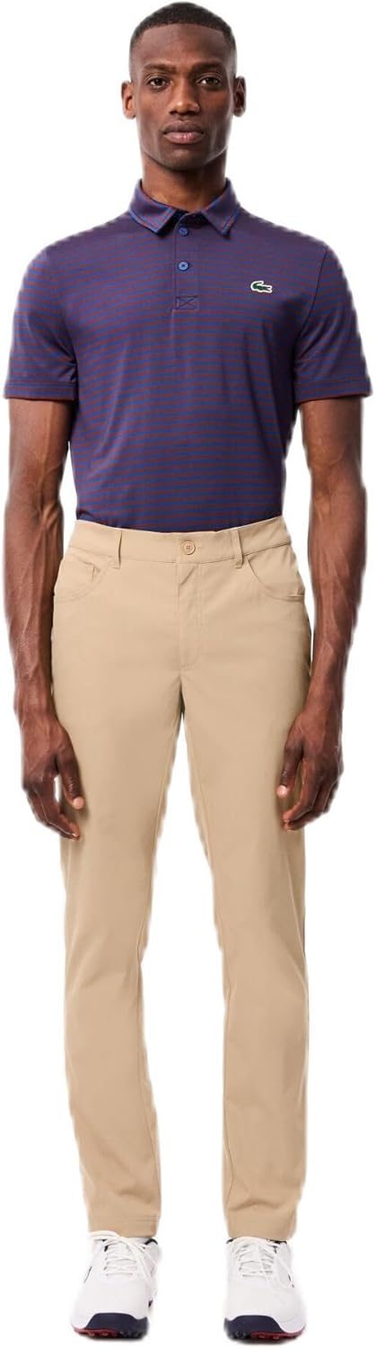 Мужские спортивные брюки для гольфа Lacoste Ultra Dry Slim Fit, Ochre
