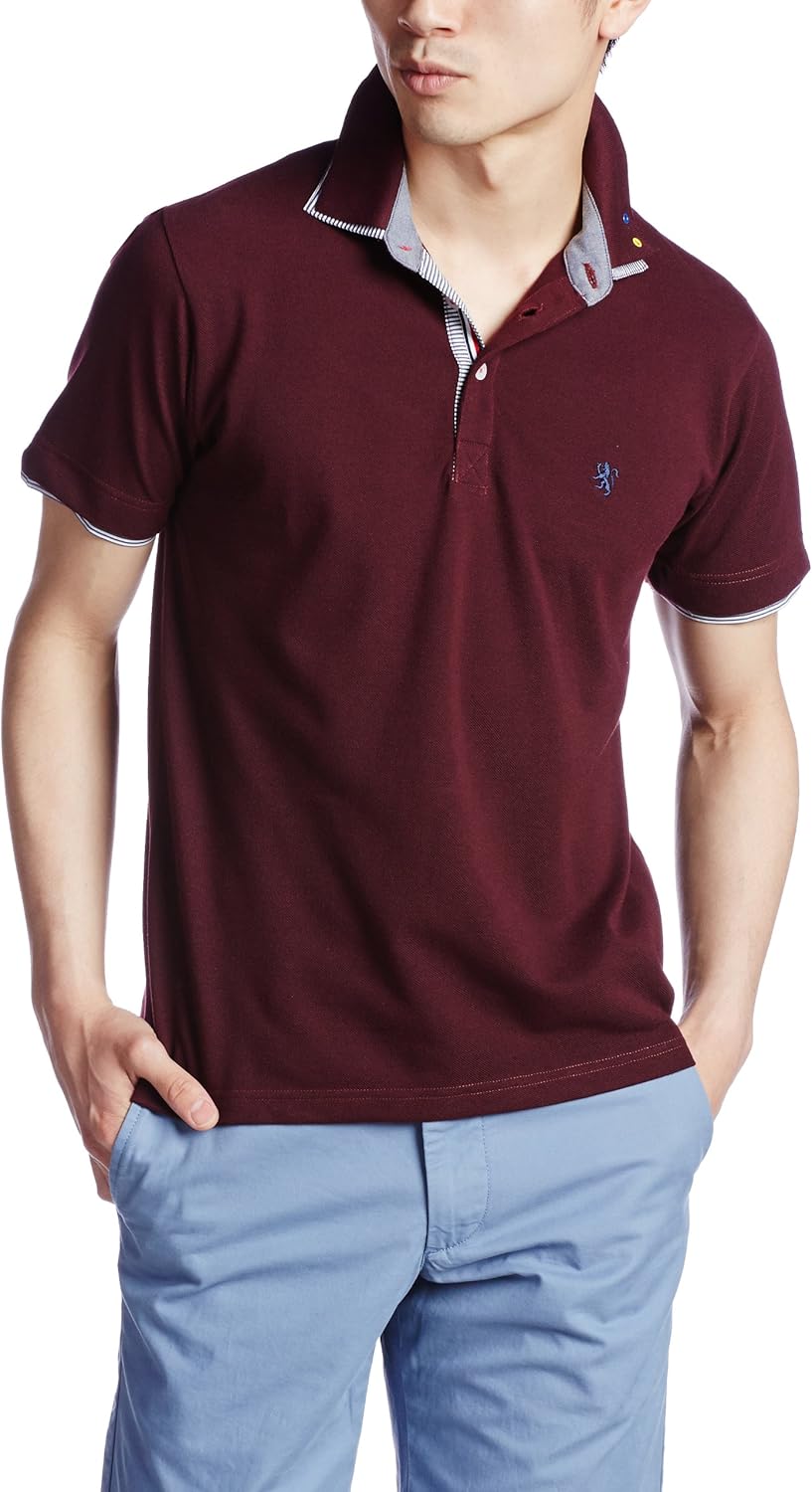 

Поло с двойным воротником и полосками, своевременное предупреждение, пике Pincponc, винный