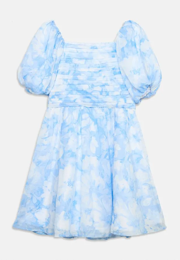 Платье emerson puff day Abercrombie & Fitch, White/Blue — фото 3