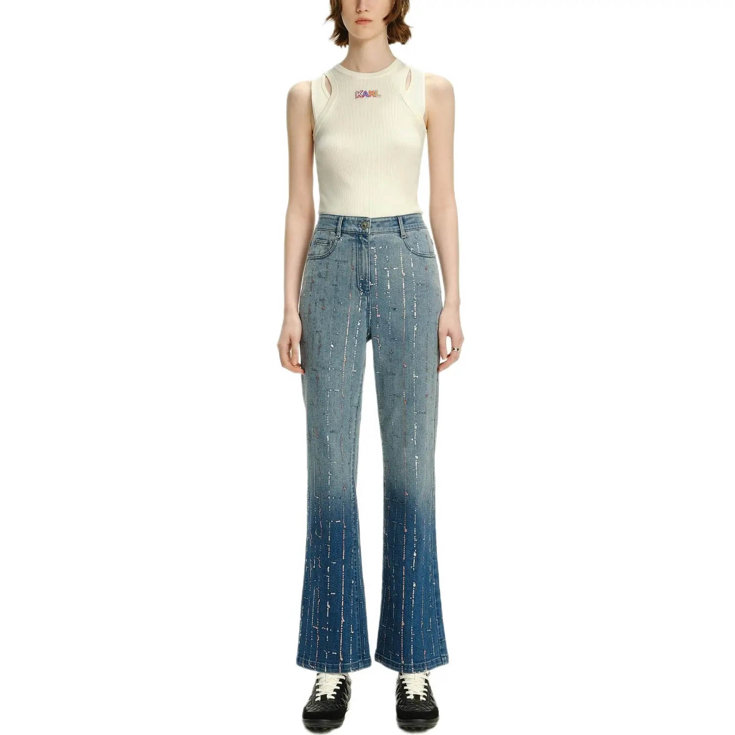 

Джинсы KARL LAGERFELD SS24 женские голубые KARL LAGERFELD / Karl Lagerfeld Jeans