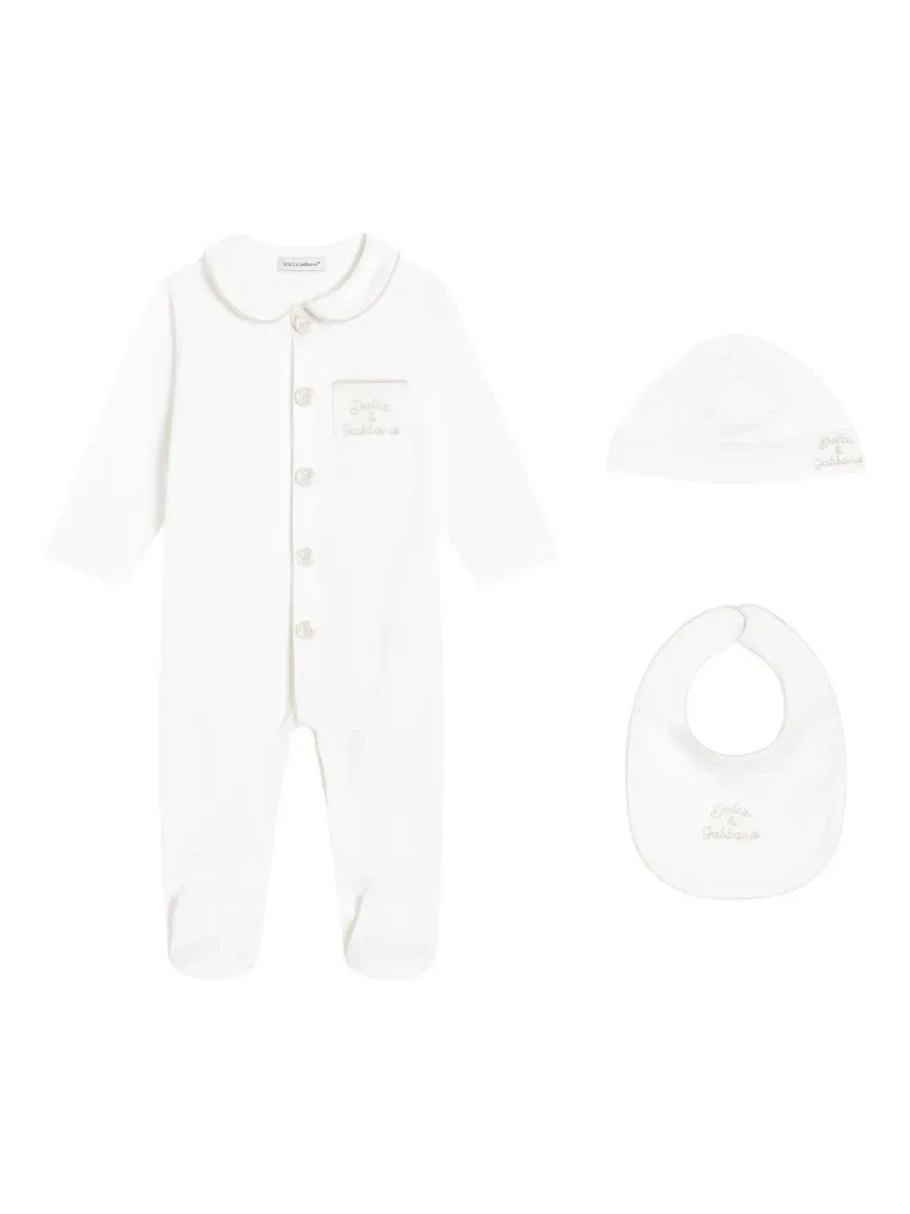 Комплект из трех предметов Dolce & Gabbana Kids, белый