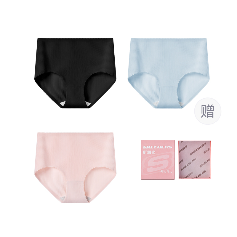 

Женские трусики набор из 3 штук, подарочная упаковка Skechers, черный