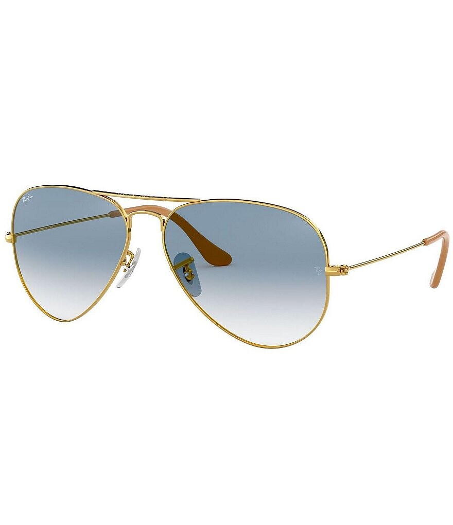 

Большие солнцезащитные очки-авиаторы Ray-Ban унисекс 62 мм, золотой