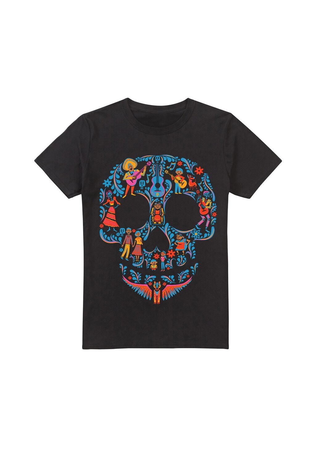 

Футболка с принтом COCO DAY OF THE DEAD SKULL WITH RIVERA FAMILY Disney, черный