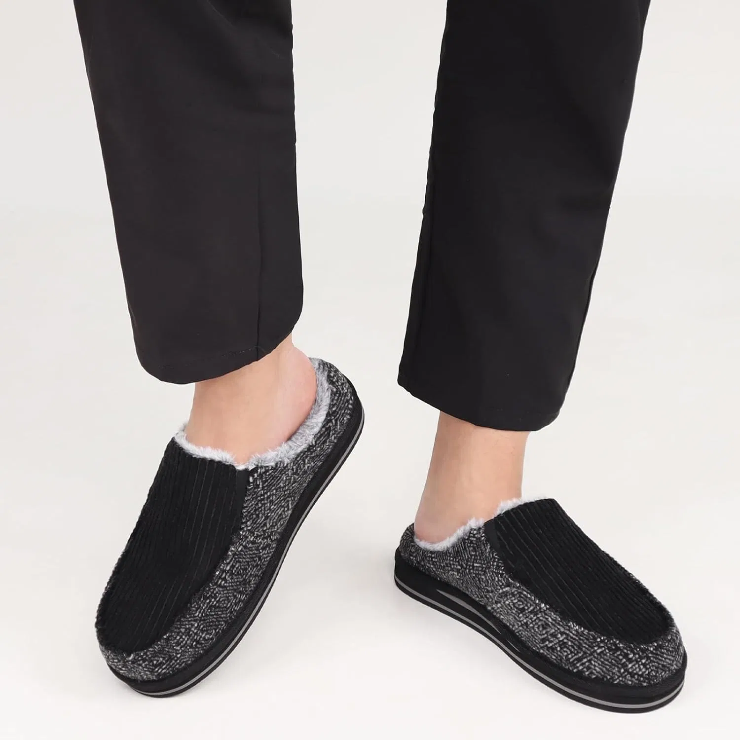 Тапочки с поддержкой стопы ONCAI, Corduroy Black — фото 2