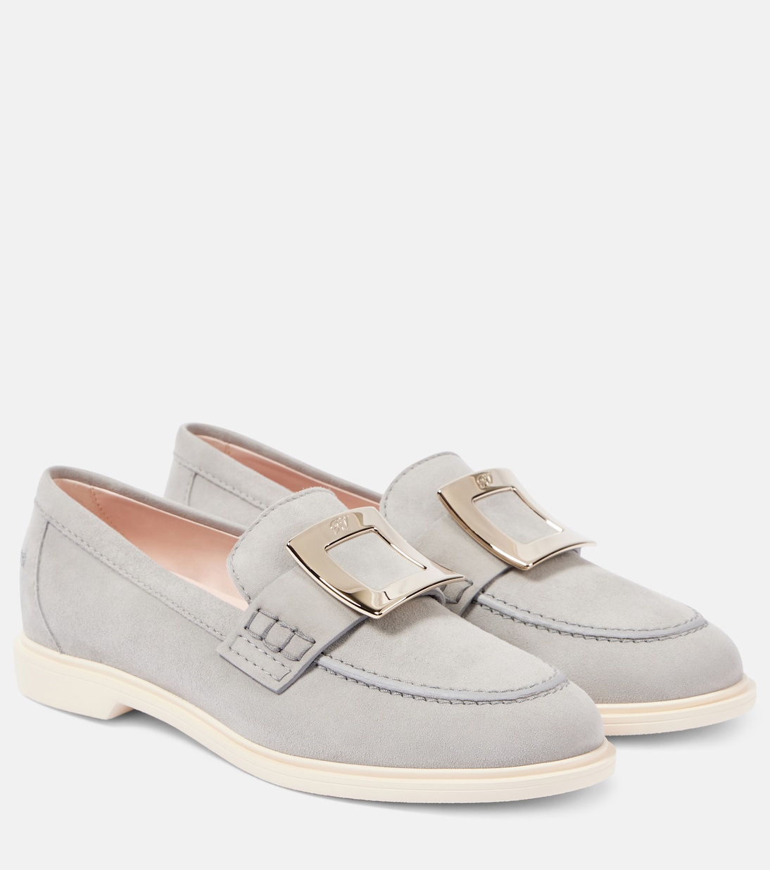 Кожаные мокасины Viv' Rangers Roger Vivier, Grigio Chiaro