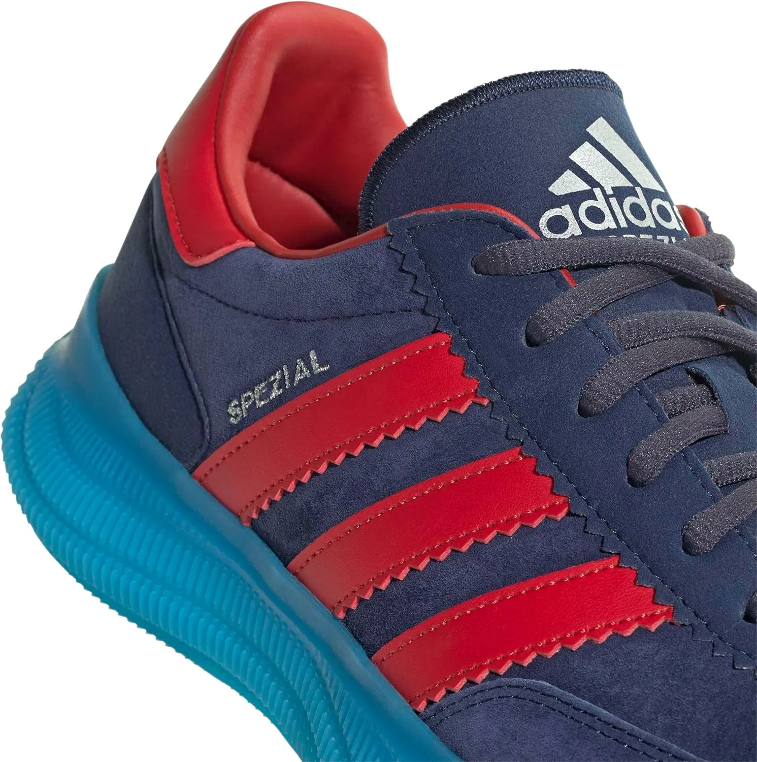 Мужские кроссовки Adidas Hb Spezial Pro для игры в помещении, спортивная обувь, Team Navy Blue Team Colleg Red Silver Met — фото 4