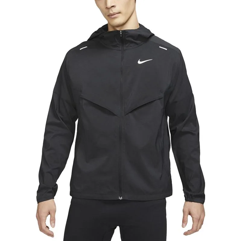 Nike Ветровка для бега Windrunner мужская черная — фото 4