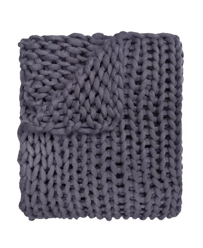 

Плед массивной вязки, 40 x 50 дюймов American Heritage Textiles, синий