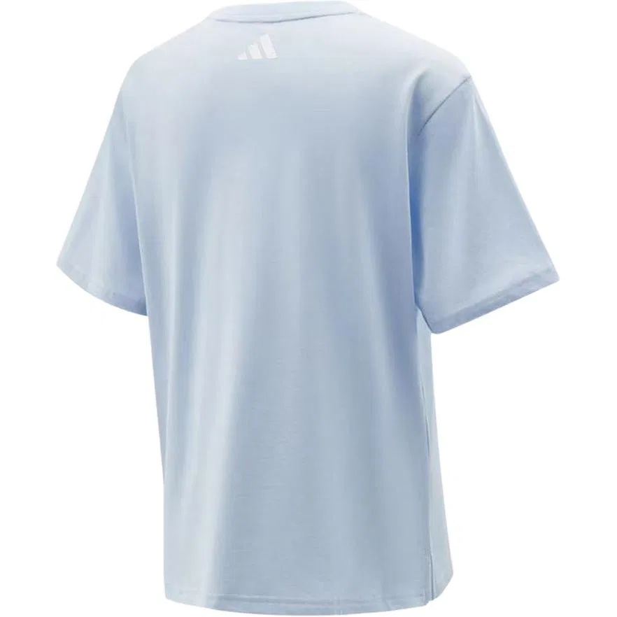 Футболка хлопковая Adidas Light Blue — фото 4