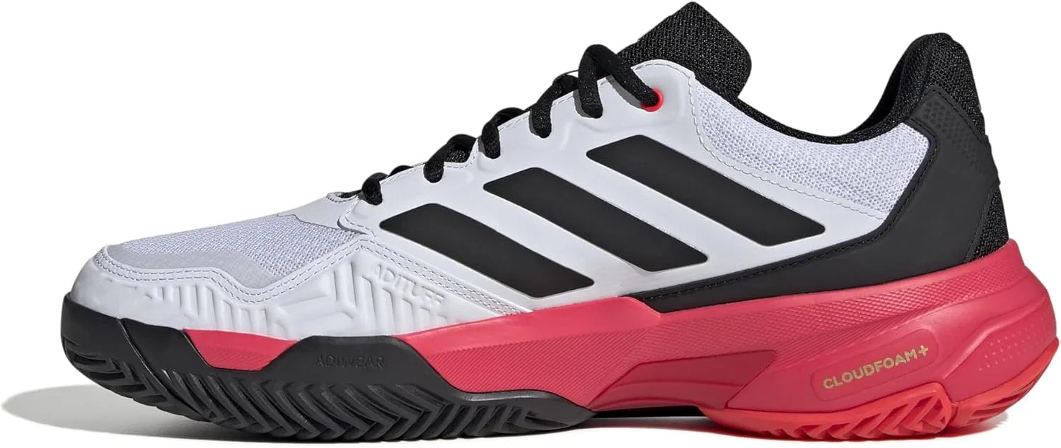 Мужские теннисные кроссовки Adidas Courtjam Control 3, Ftwr White Core Black Lucid Red