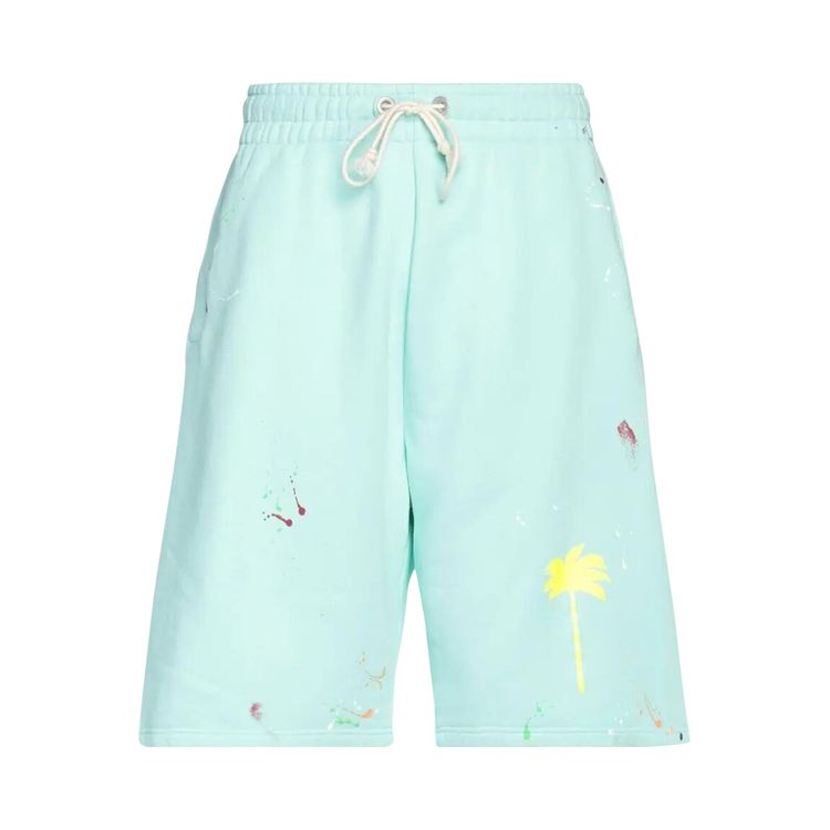 

Спортивные шорты Palm Angels Painted Sweatshort Seafoam/Yellow, зеленый