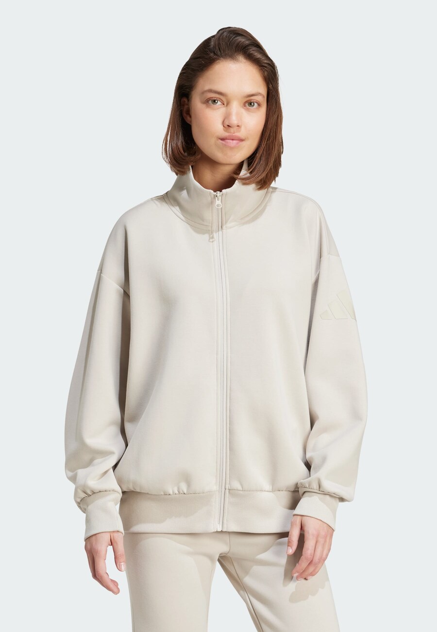 Спортивная толстовка с капюшоном на молнии ADIDAS SPORTSWEAR All Szn, Ecru — фото 2