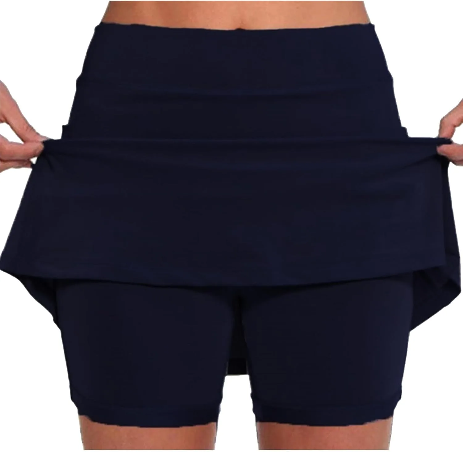 

Женские шорты с юбкой для тренировок Stretch Elastic Mid Waist