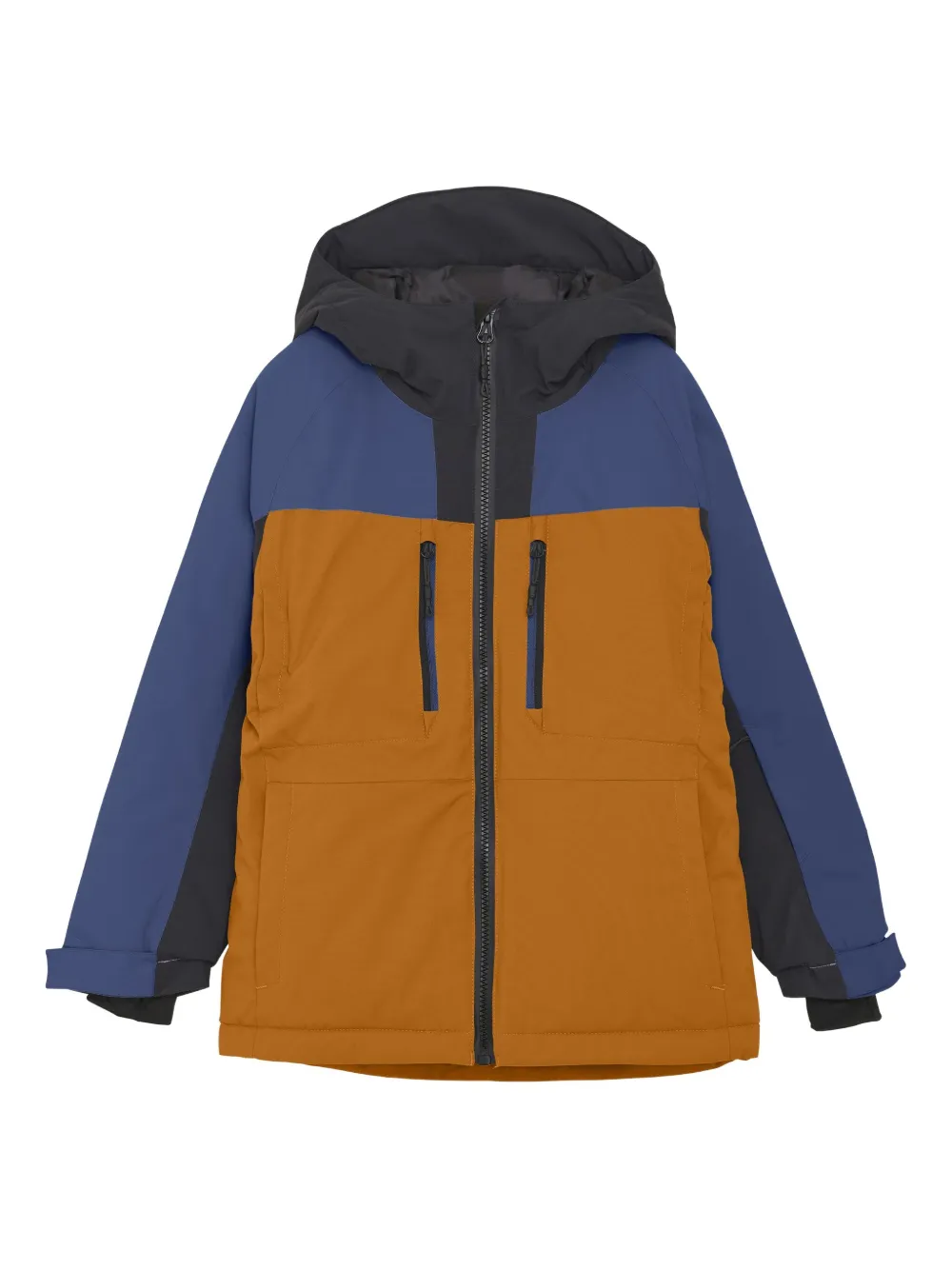 

Куртка в стиле колор-блок с капюшоном COLOR KIDS, оранжевый