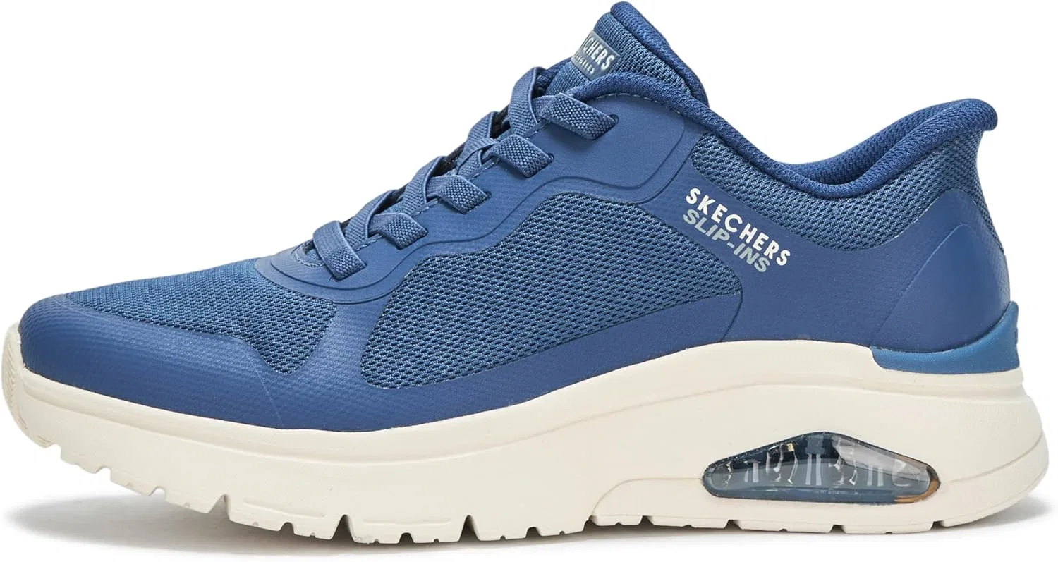Мужские кроссовки Skechers UNO Flex-Ez Air Hands Free без шнурков, Navy — фото 2
