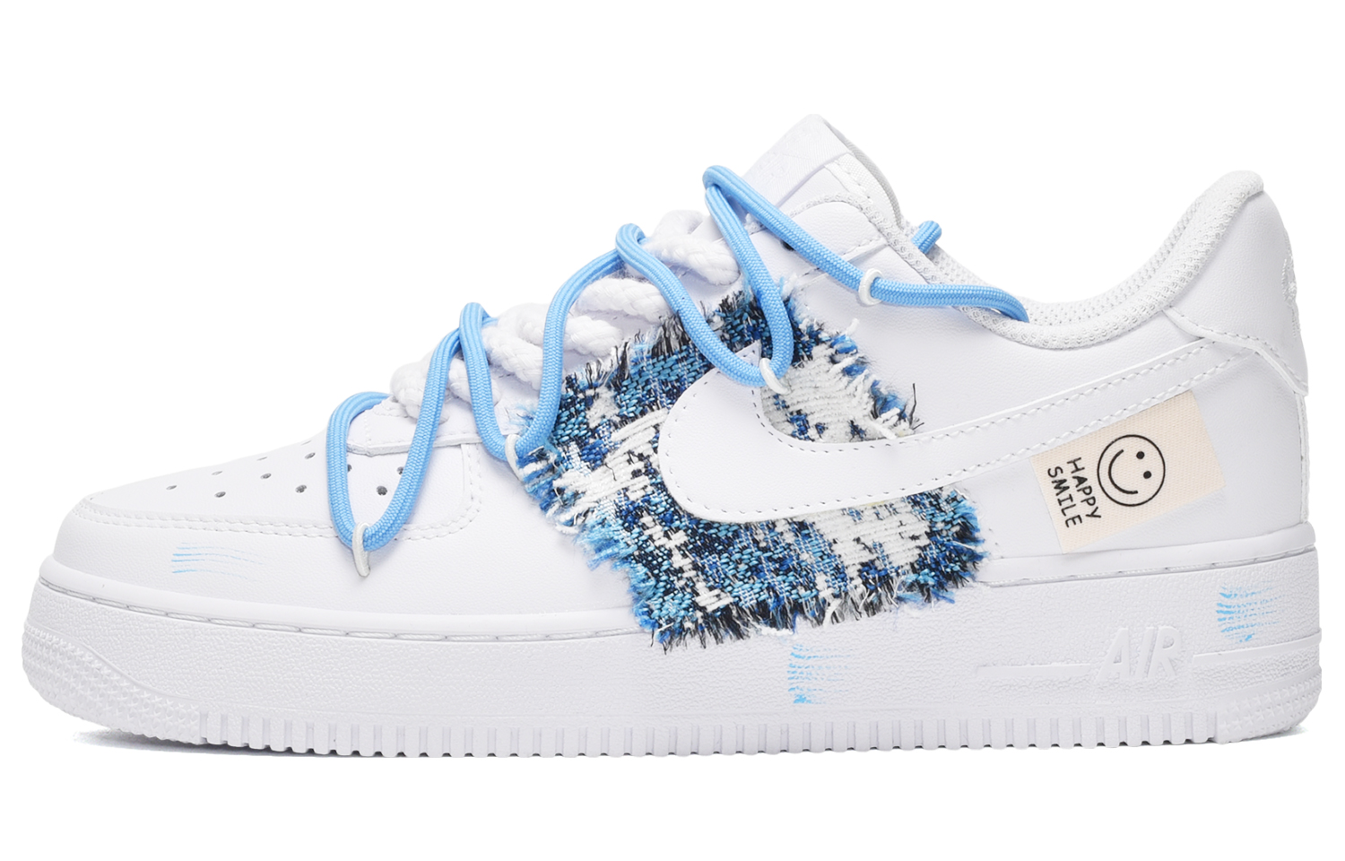 

Кроссовки Nike Air Force 1 Skateboarding Shoes Women's Low-top Blue/White, синий/белый