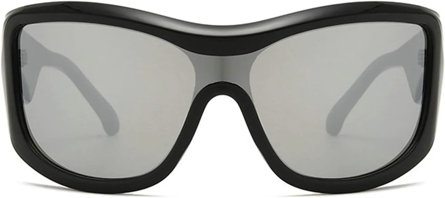 

Солнцезащитные очки Willochra Oversized для женщин и мужчин в стиле Y2K, обтекаемые, квадратные, с градиентным переходом цвета, в стиле хип-хоп, F27, Silver