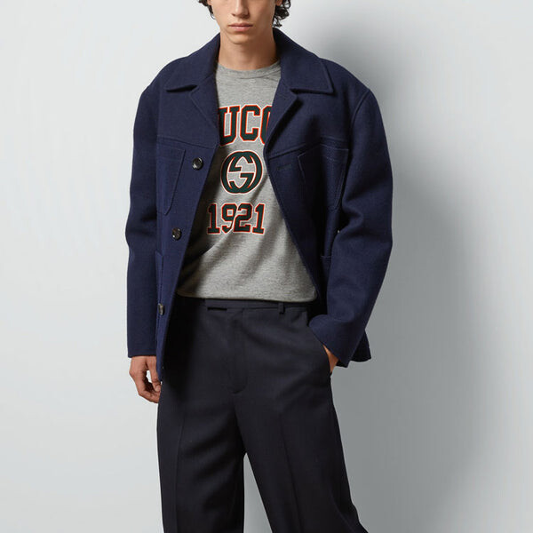 Футболка cotton jersey printed t-shirt 'grey' Gucci, серый — фото 3