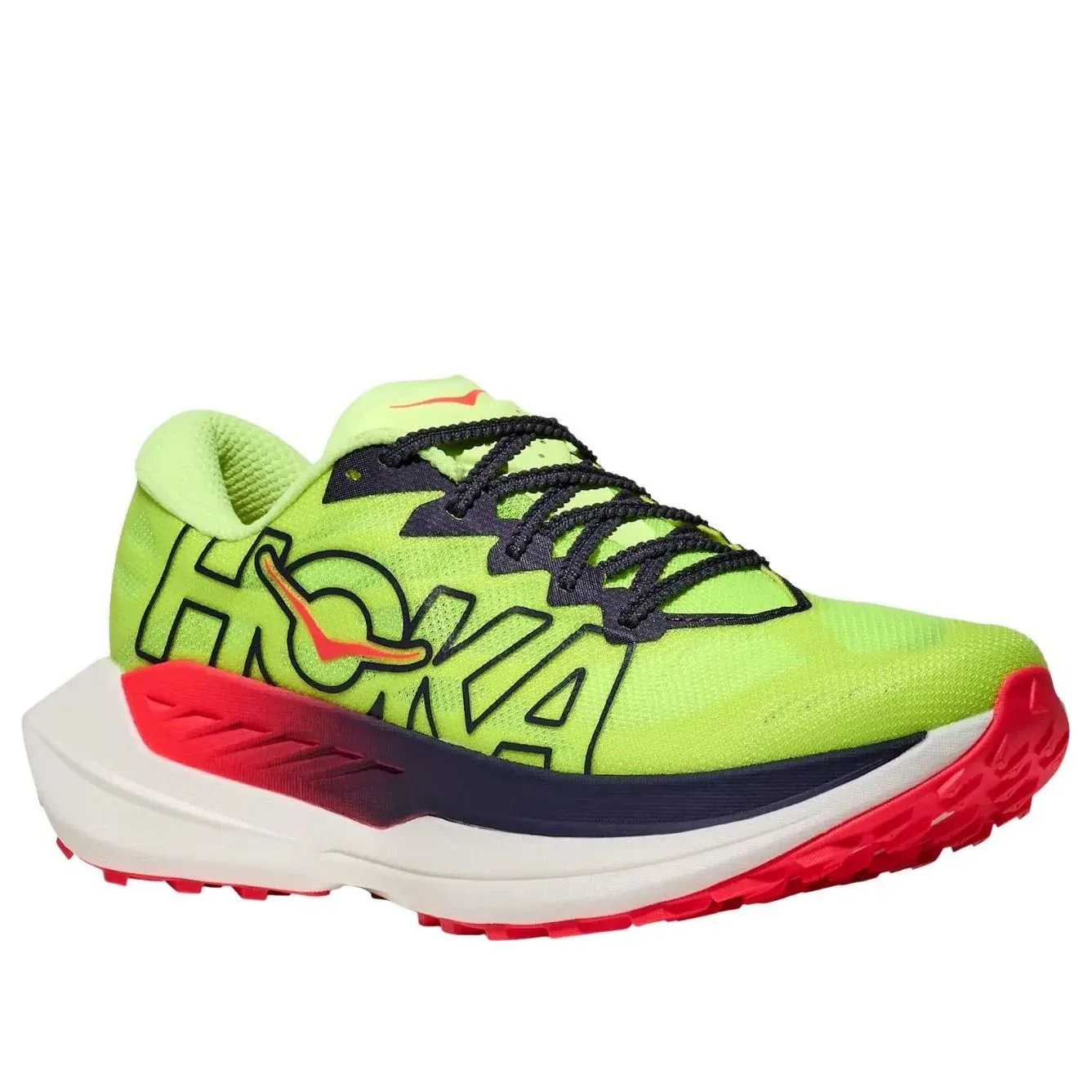 Кроссовки HOKA ONE ONE Rocket X Trail 'Neon Yu Neon Flame', мультиколор — фото 2