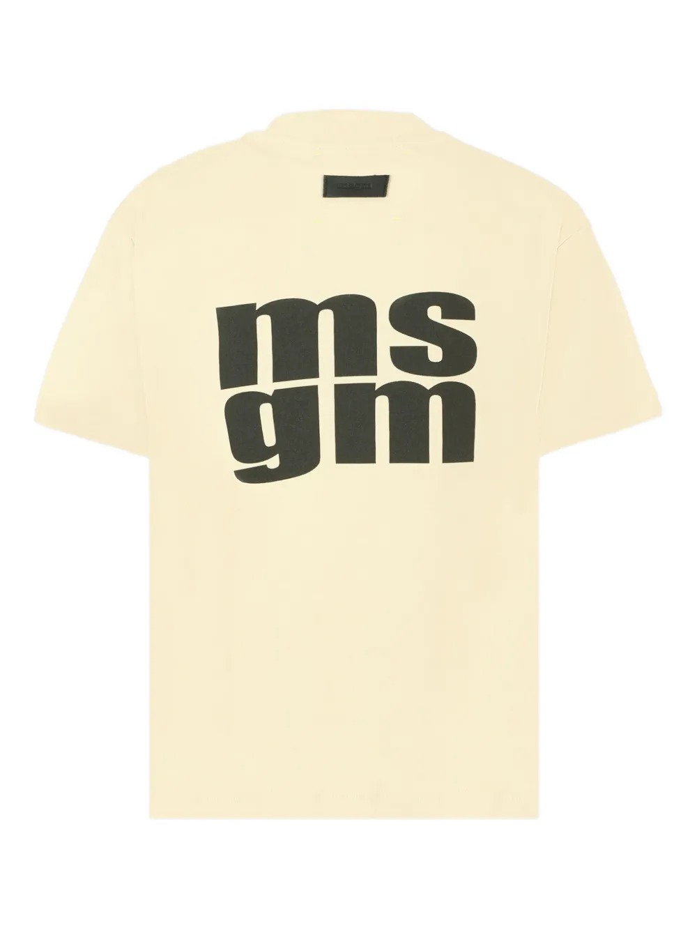 Хлопковая футболка с логотипом MSGM Kids, желтый — фото 2