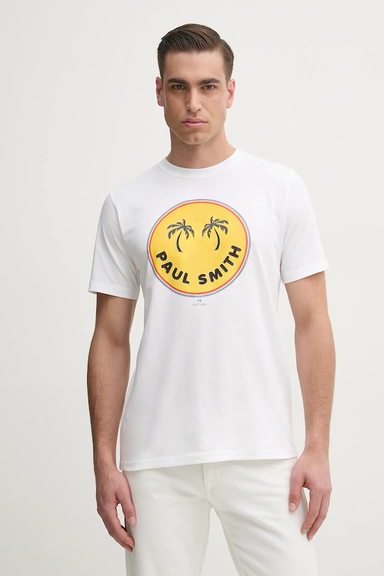 

Хлопковая футболка Ps Paul Smith, белый