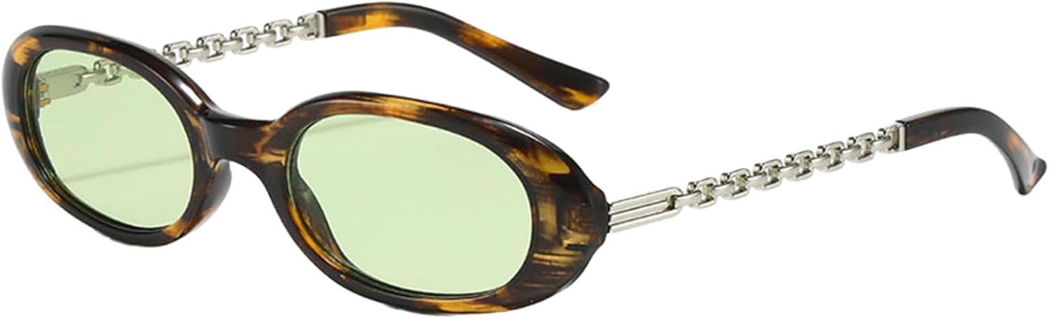 

Солнцезащитные очки с защитой от УФ-излучения UV400 | Очки "кошачий глаз", маленькая овальная форма | Линзы конфетных цветов для занятий спортом на открытом воздухе и вождения DSVIGF, Leopardgreen