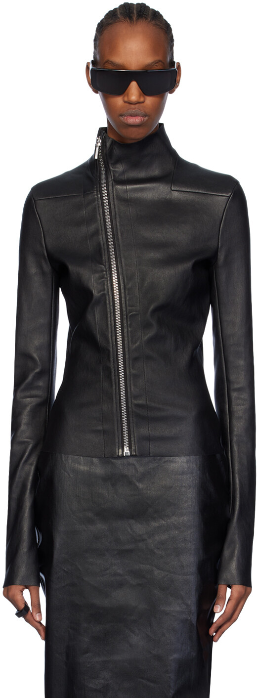 

Черная кожаная куртка Gary Rick Owens, цвет Black